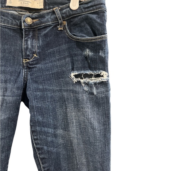 Vintage Abercrombie & Fitch Skinny Distressed Jeans - Size 4L - Picture 3 of 6